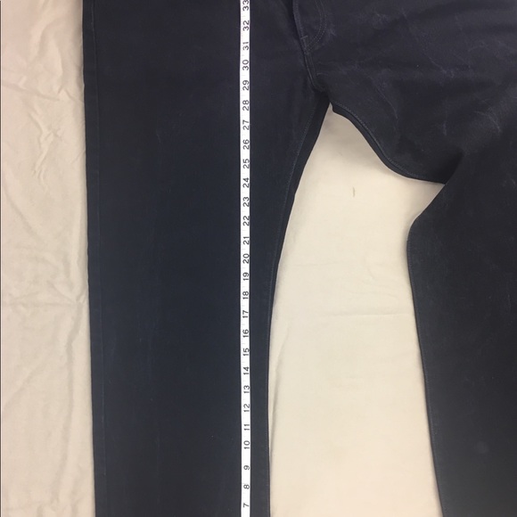 Levi’s 501 Black Denim Jeans 38x30 Button Fly - Picture 7 of 8
